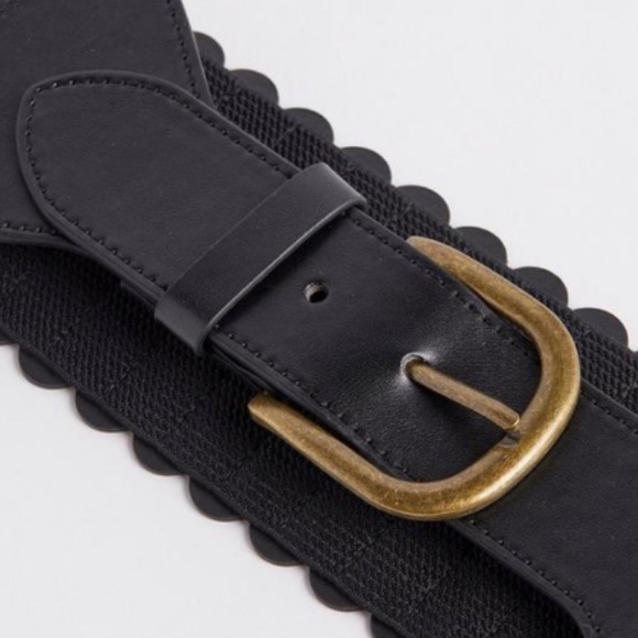 ๐ Black All Over Stretch Burnished Buckle Waist Belt 2 2X 18 20 NWT Torrid New! - Picture 4 of 5